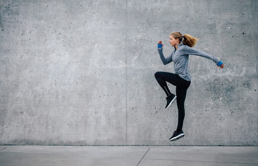 Young woman doing cardio