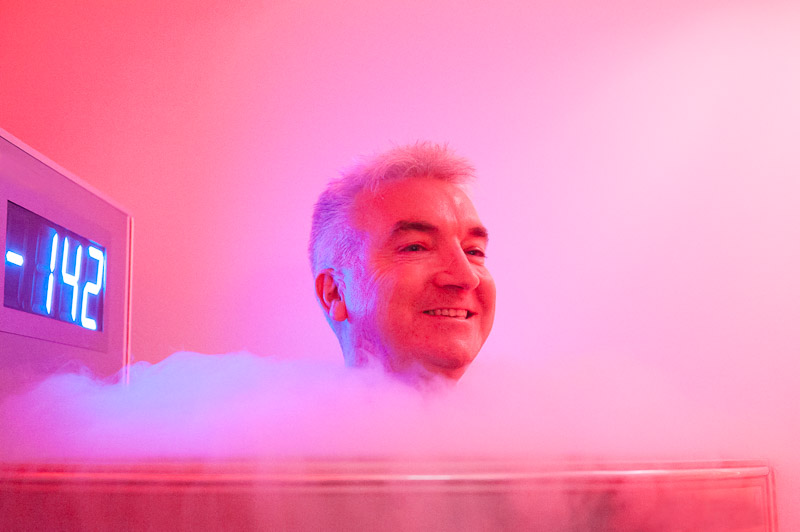 Man Trying Cryo treatment in Sydney